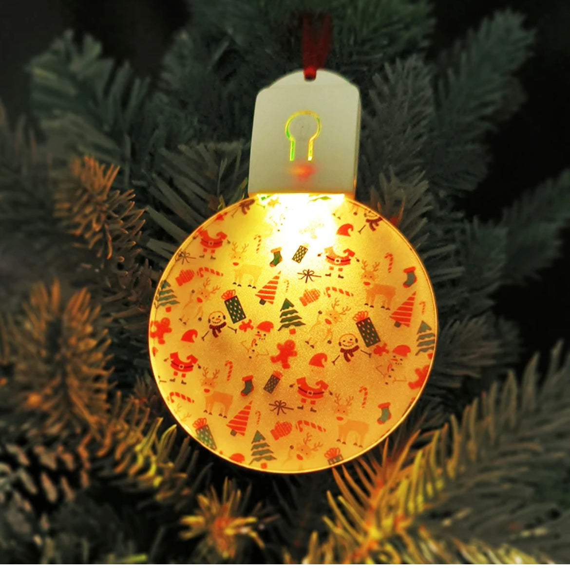 Sublimation Acrylic LED Bulb Christmas Ornaments