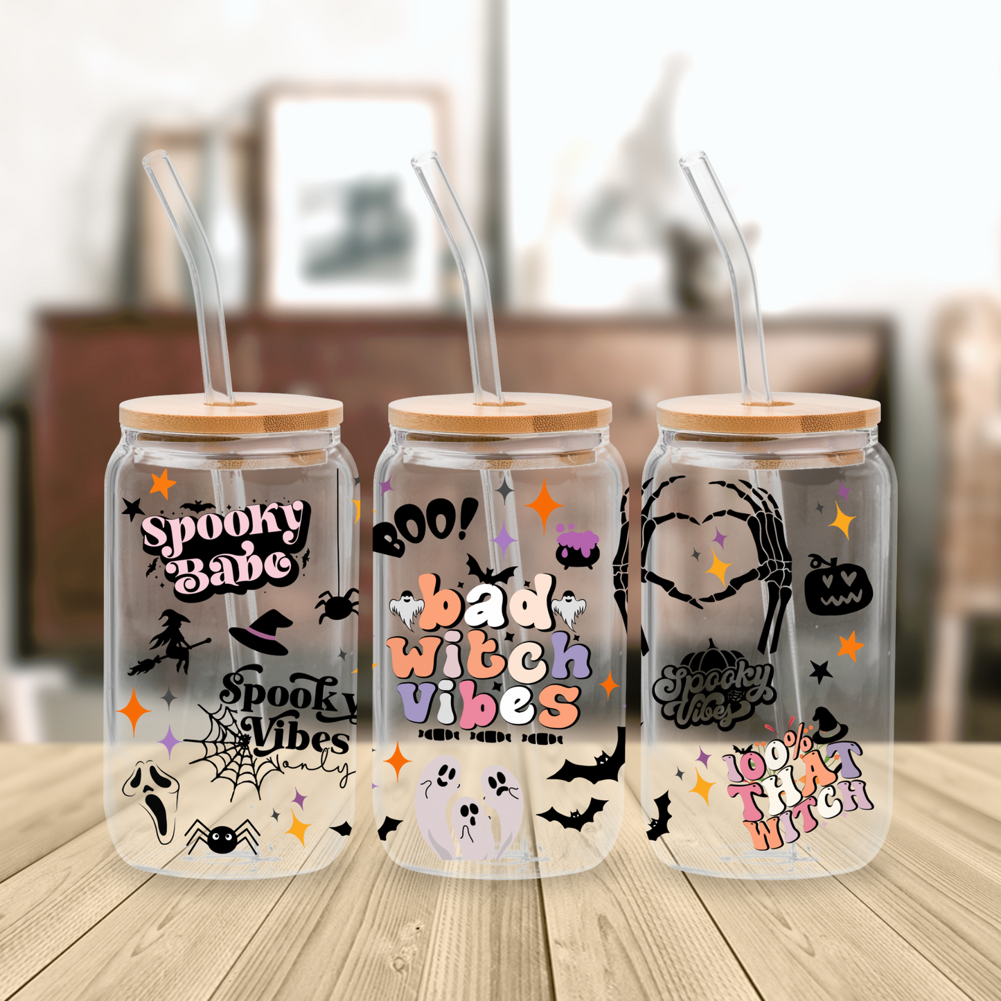 110. Bad Witch Vibes UV DTF Cup Wrap