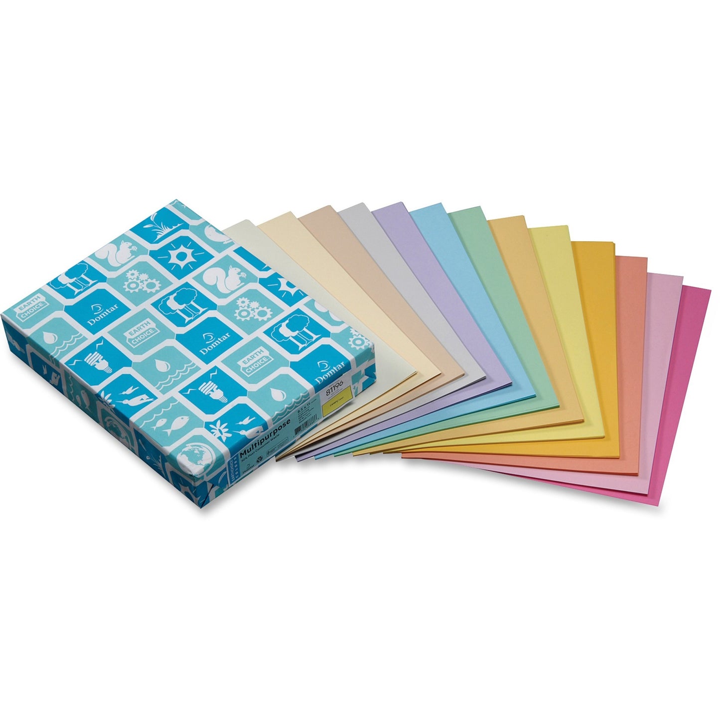 Domtar Colored Multipurpose Paper - Letter - 8 1/2" x 11" - 20 lb Basis Weight - Recycled - 30% Recycled Content - Smooth - 500/Ream
