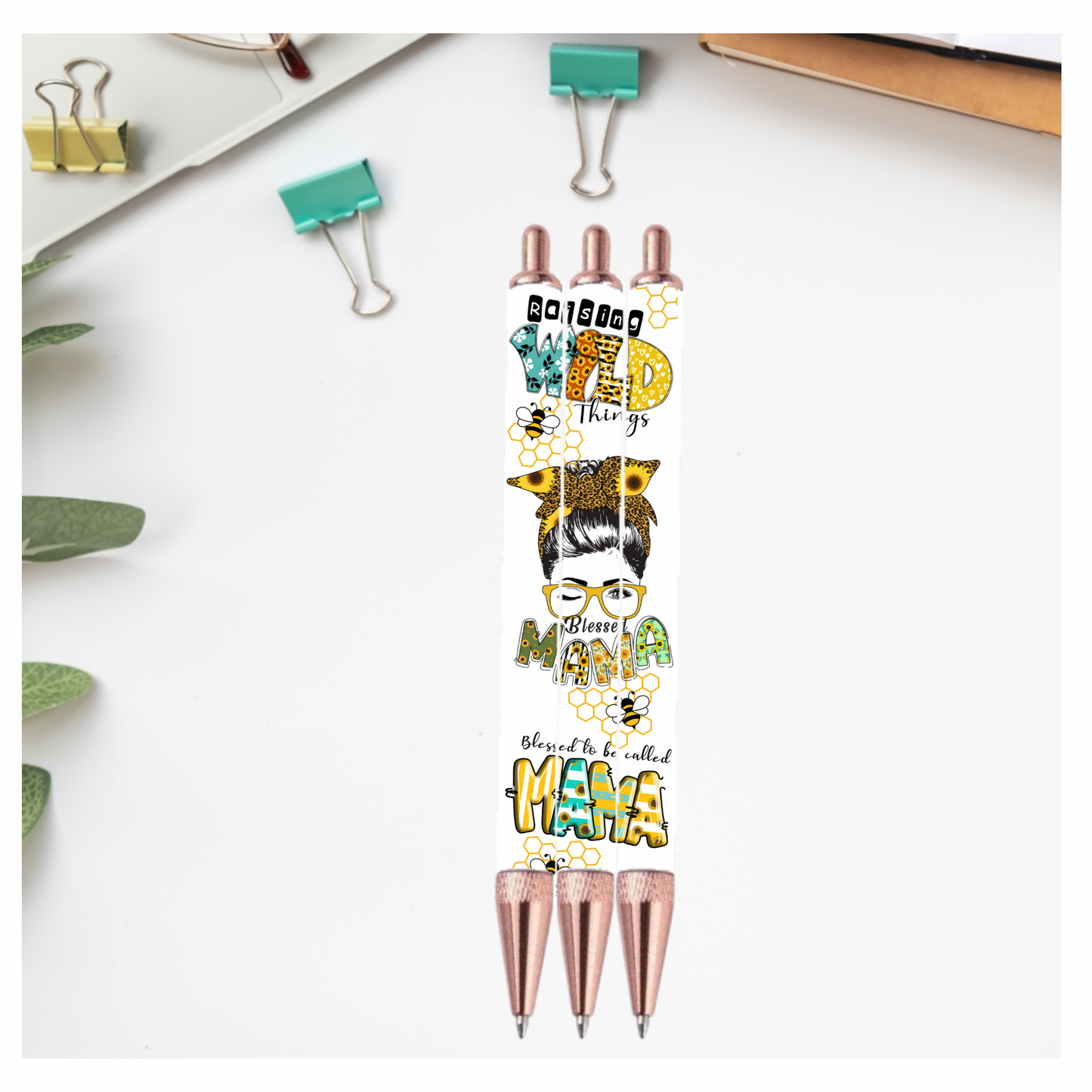 Mama sunflower bee PEN Wrap Sublimation Print