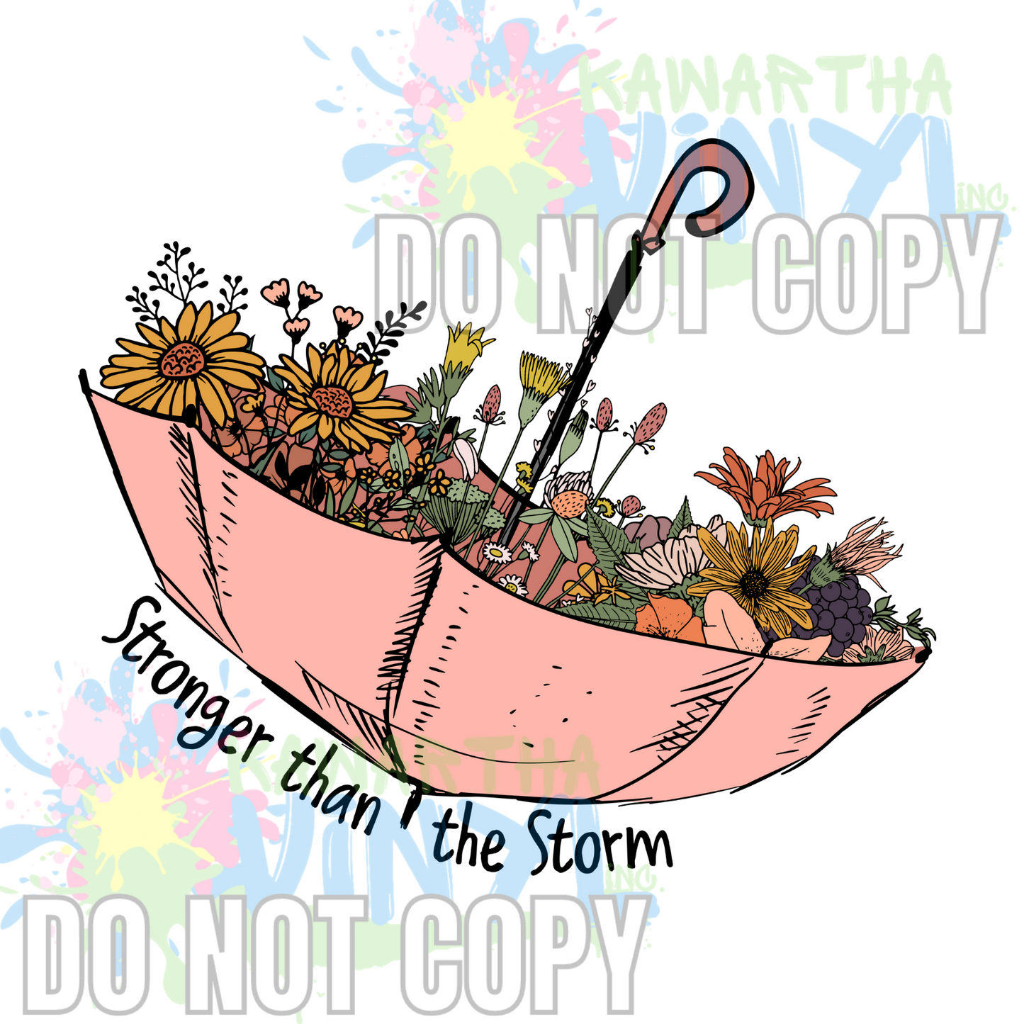 Stronger than the Storm Umbrella Sublimation Print