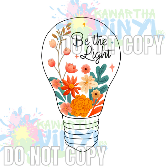 Be the Light Lightbulb Sublimation Print