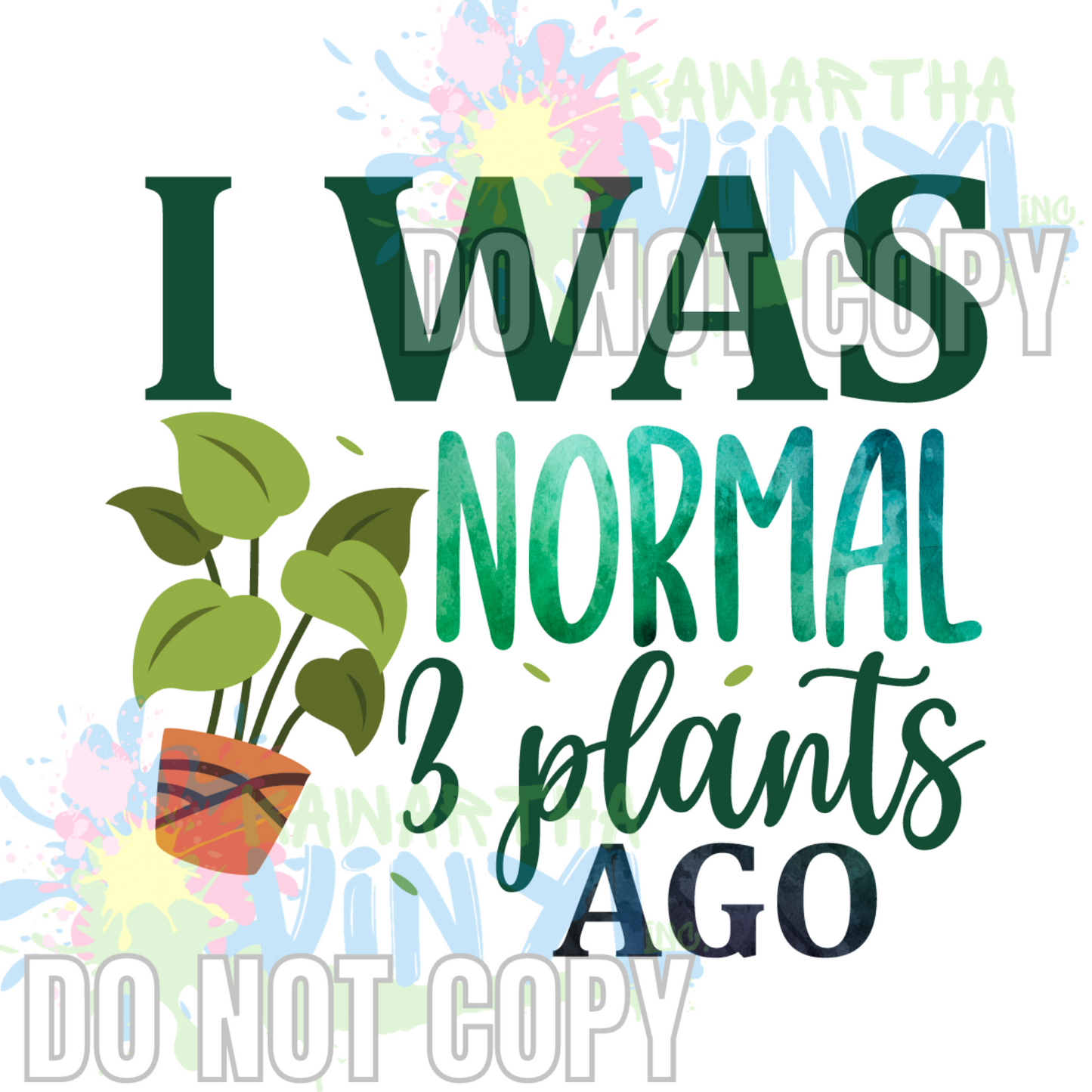 3 Plants Ago Sublimation Print
