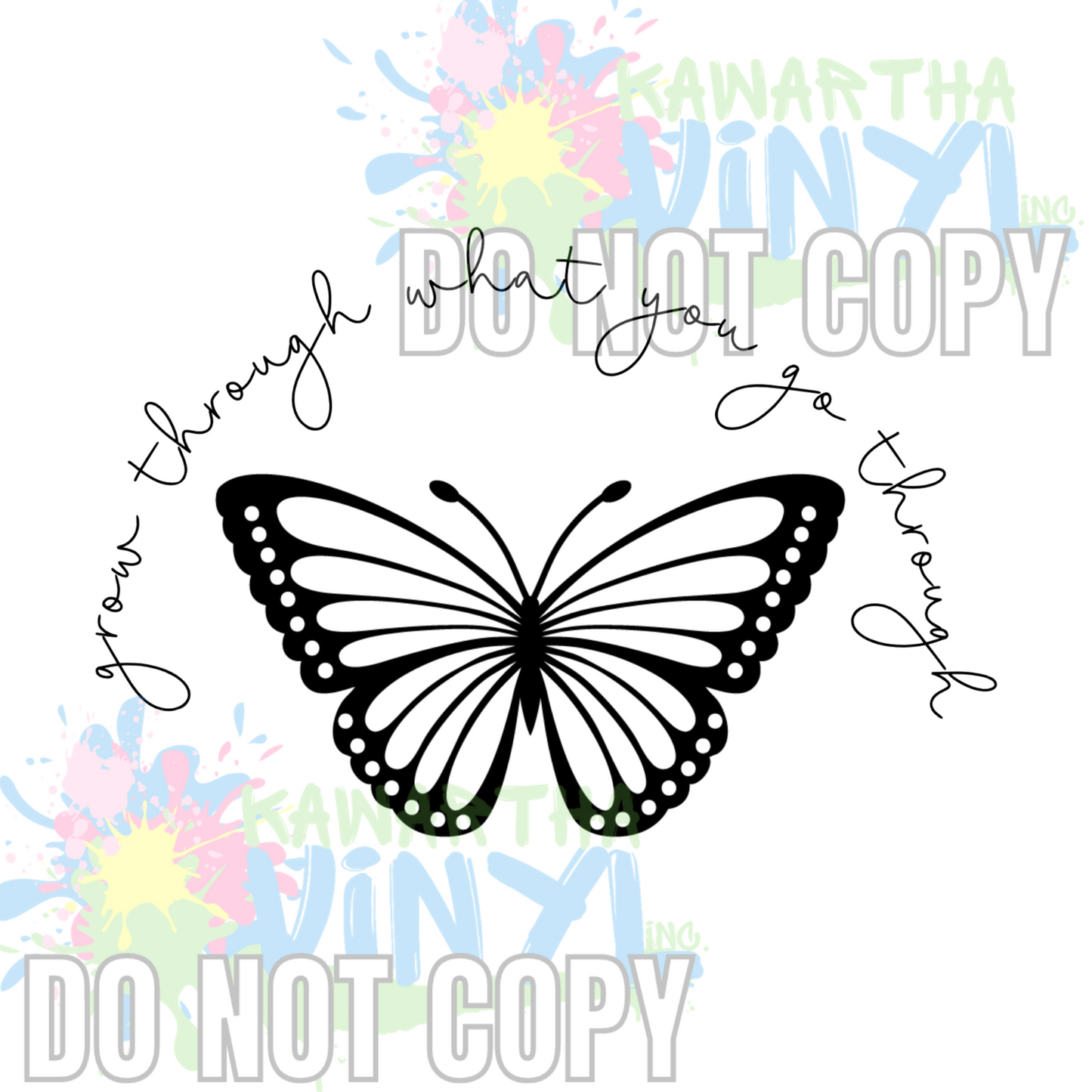 Grow Through Monarch BW Sublimation Print