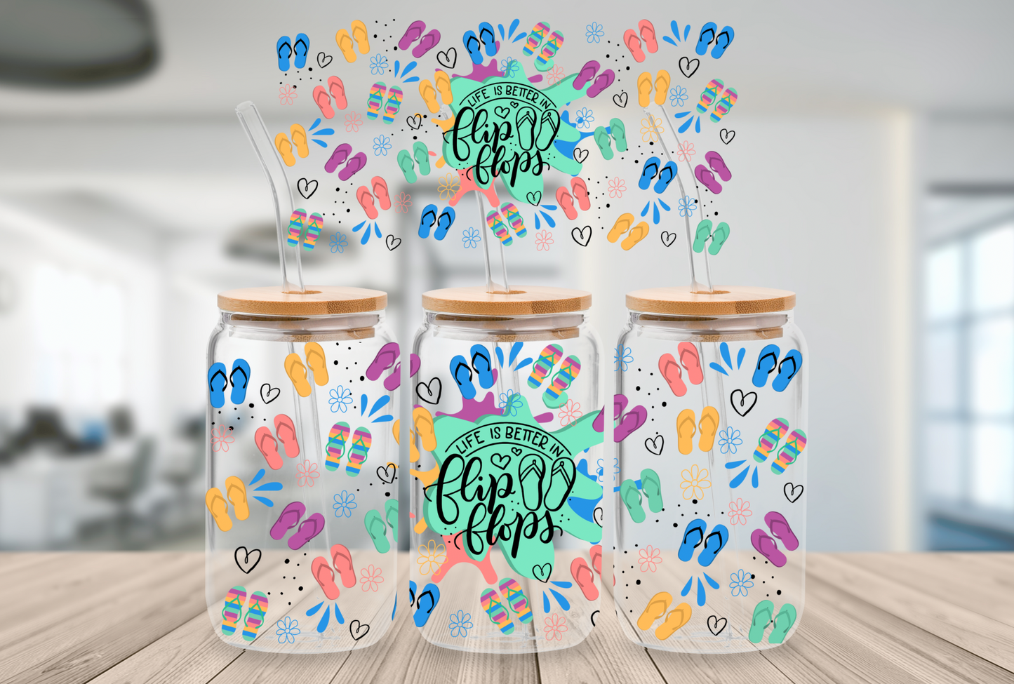 Life is Better in Flip Flops 16oz Digital File