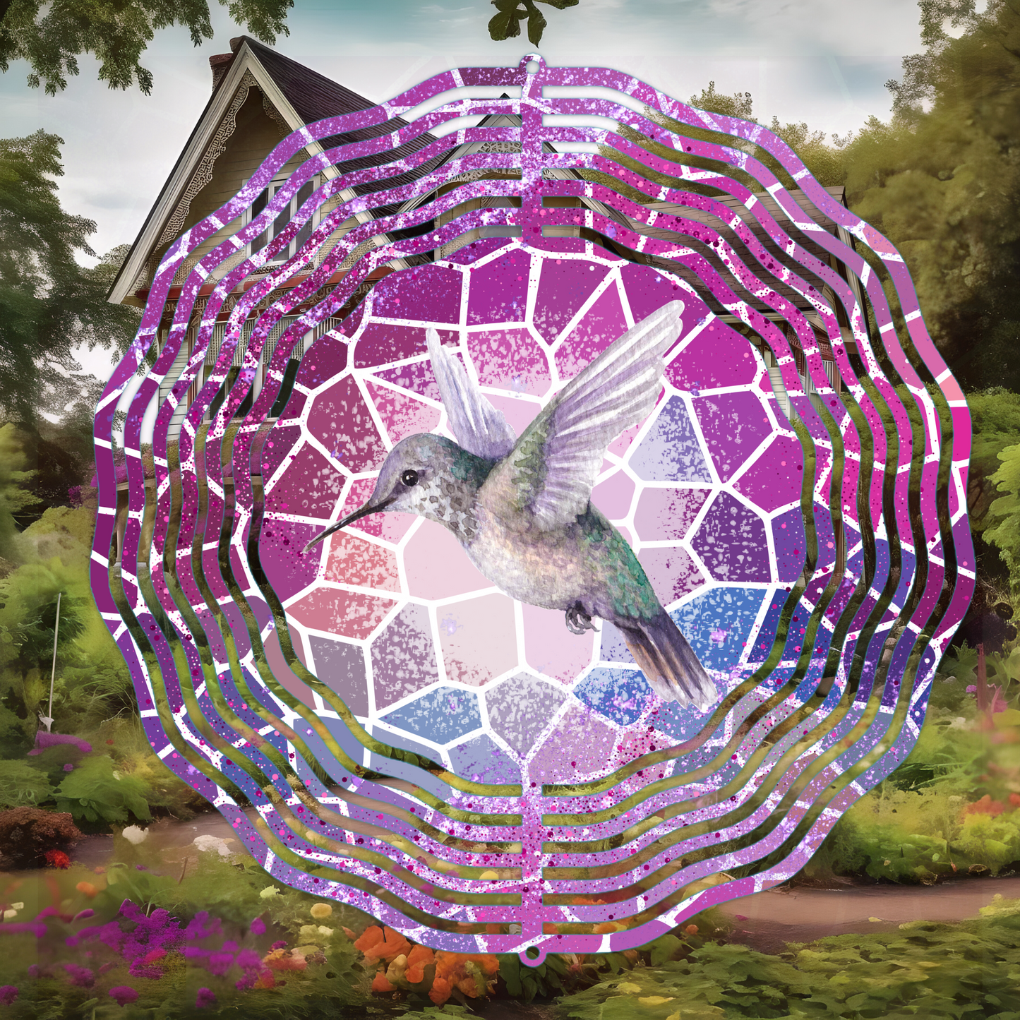 Hummingbird Wind Spinner Sublimation Print