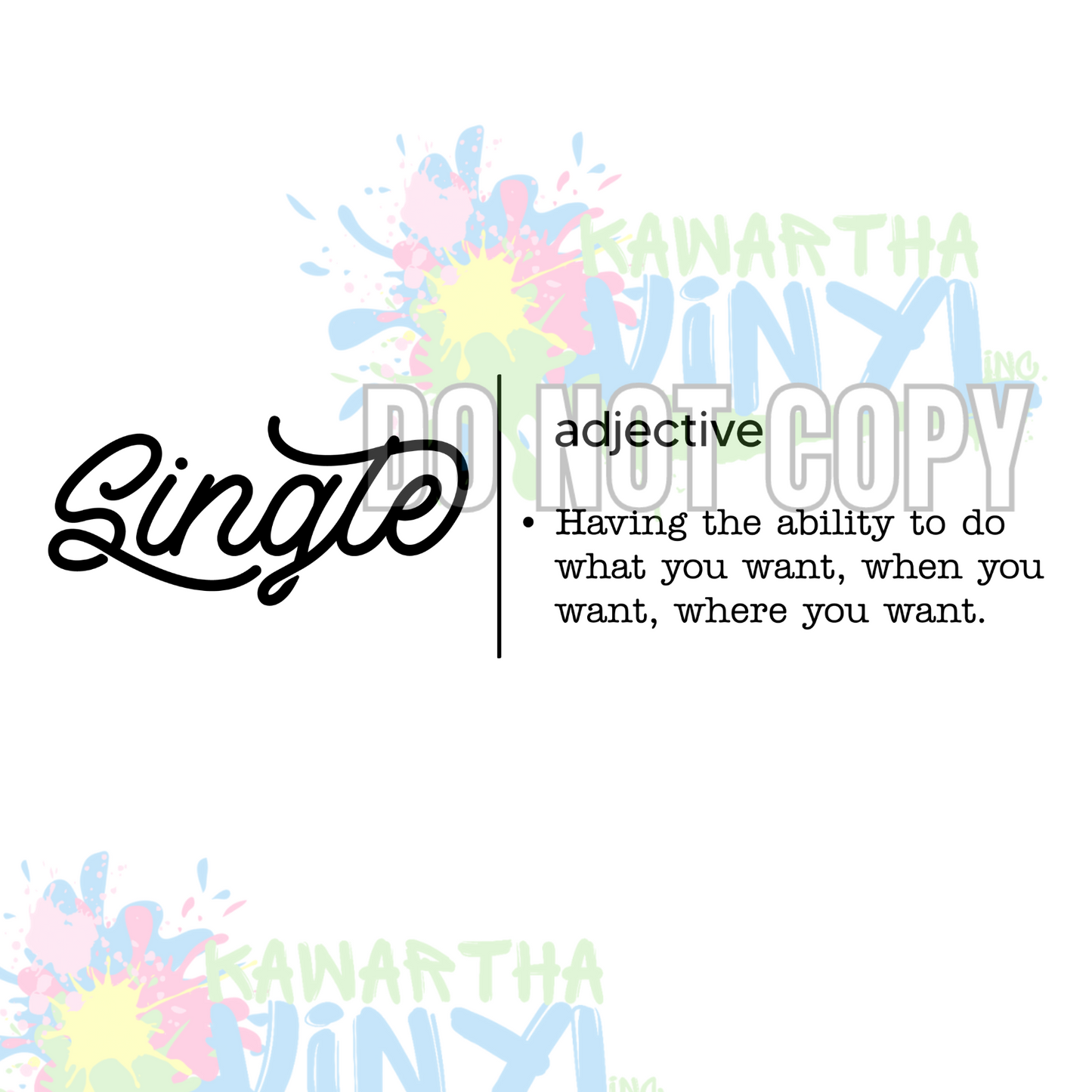 Single Definition Sublimation Print