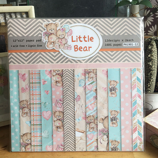 12x12" Cardstock Paper Little Bear
