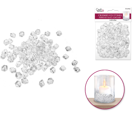 Craft Décor: 65g Crushed Ice Acrylic Stones