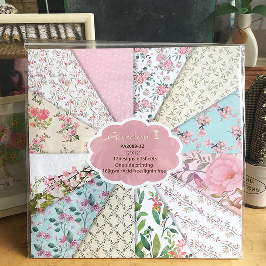 12x12" Cardstock Paper Garden I