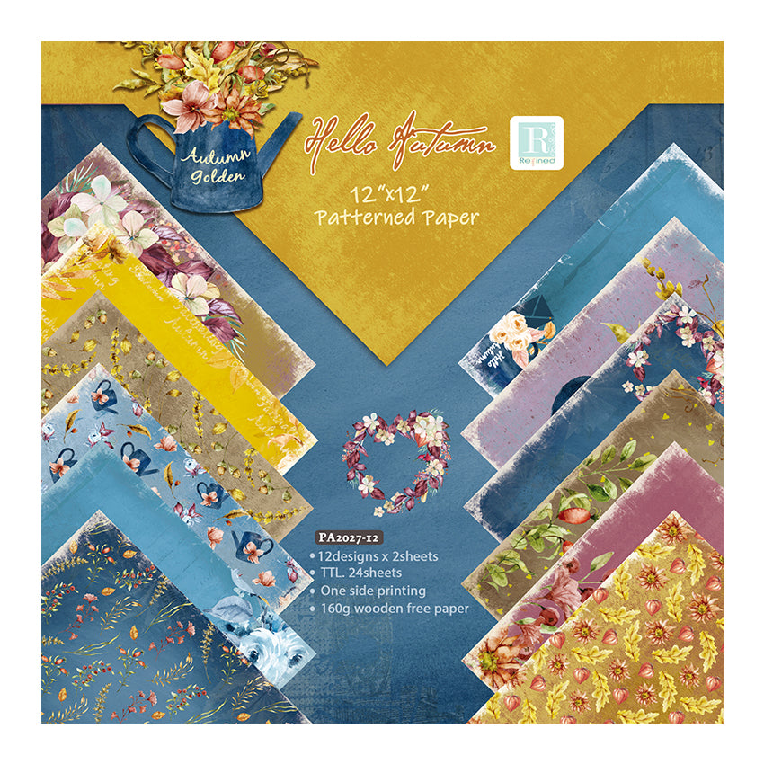 12x12" Cardstock Paper Hello Autumn