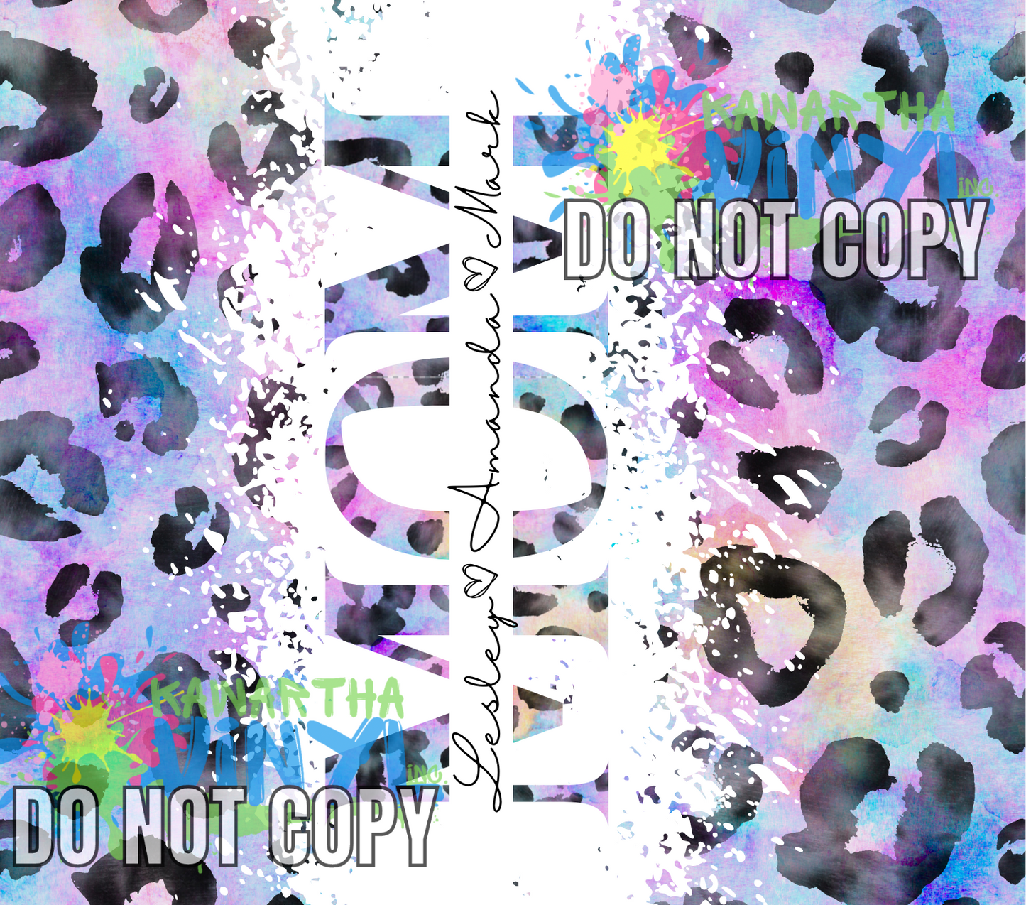 Mom Leopard Purple with NAMES* Sublimation Tumbler Print