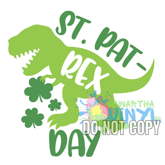 St. Pat-Rex Day Sublimation Print