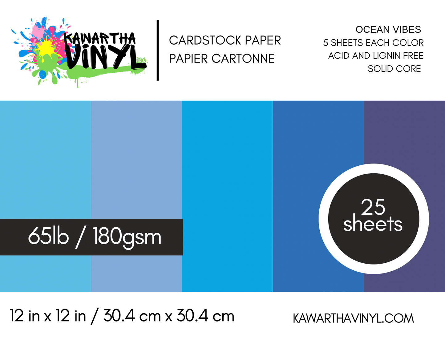 12inx12in Cardstock 65lb / 180gsm