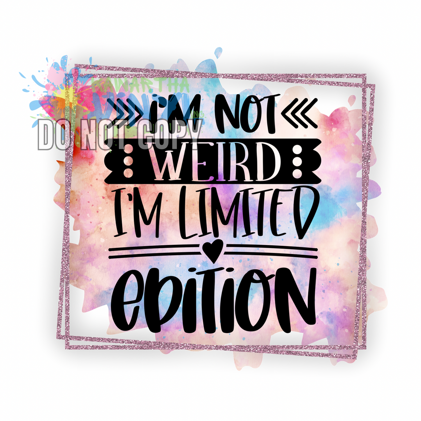 Weird Limited Edition Pink Square Sublimation Print