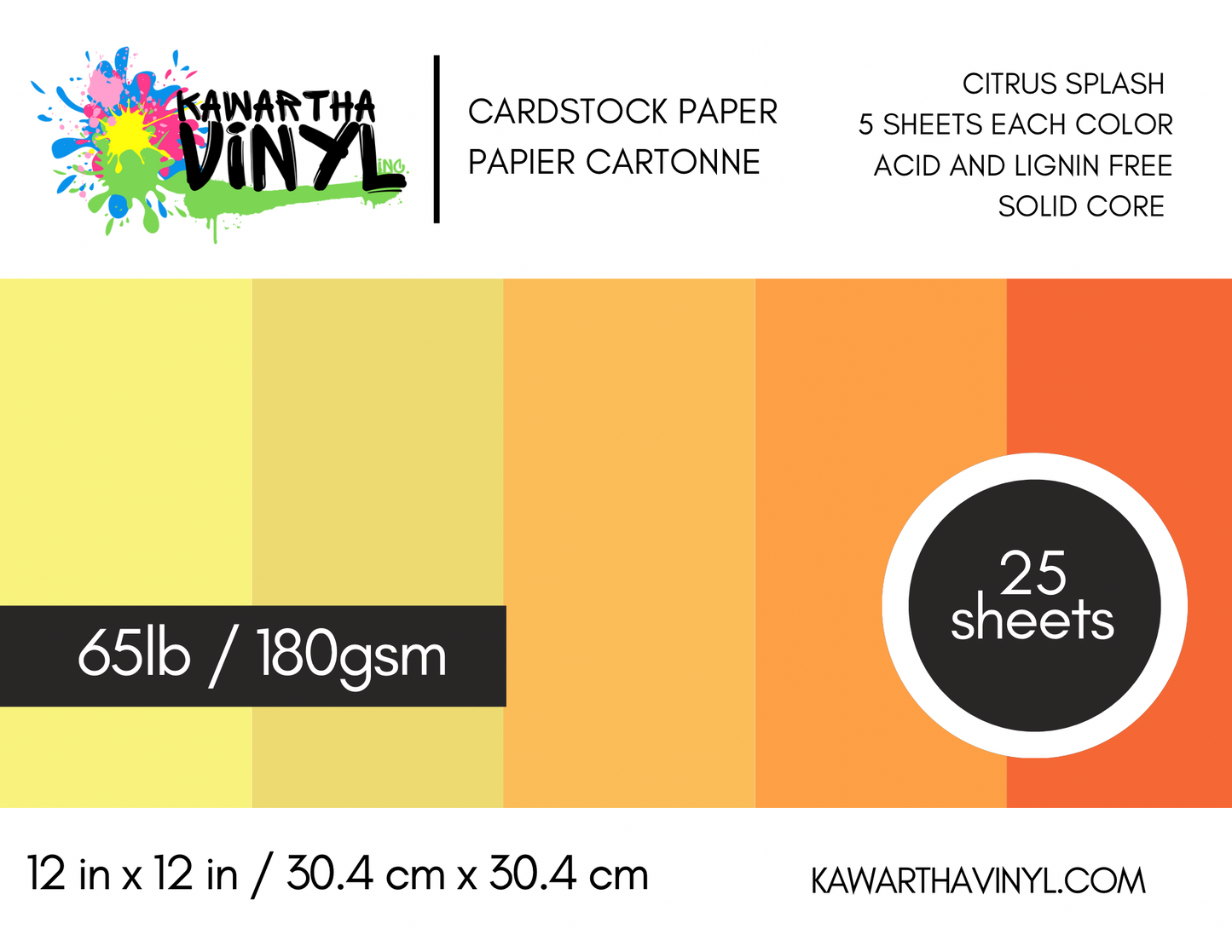 12inx12in Cardstock 65lb / 180gsm