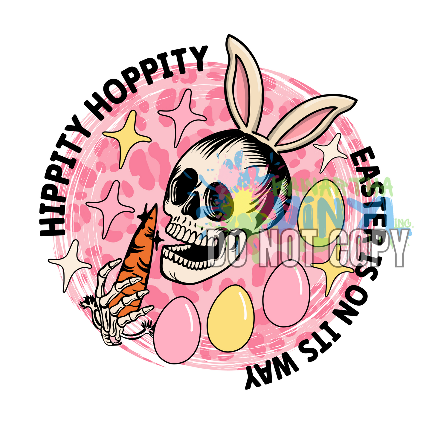Hippity Skeleton Sublimation Print