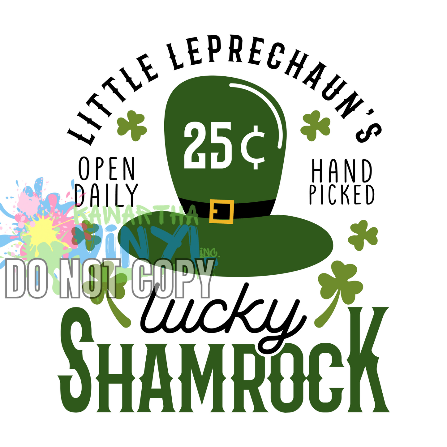 Lucky Shamrock Sublimation Print