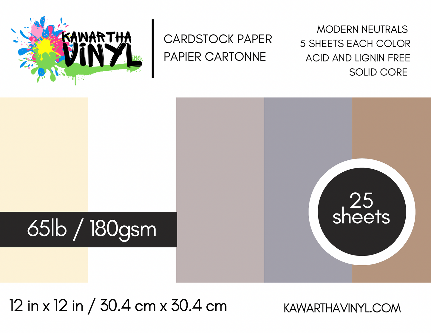 12inx12in Cardstock 65lb / 180gsm