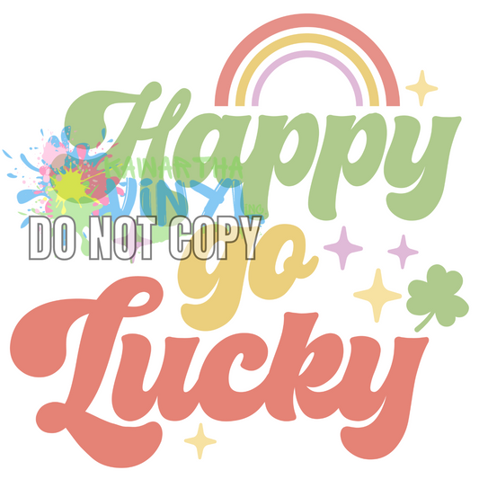 Happy Go Lucky Retro Sublimation Print