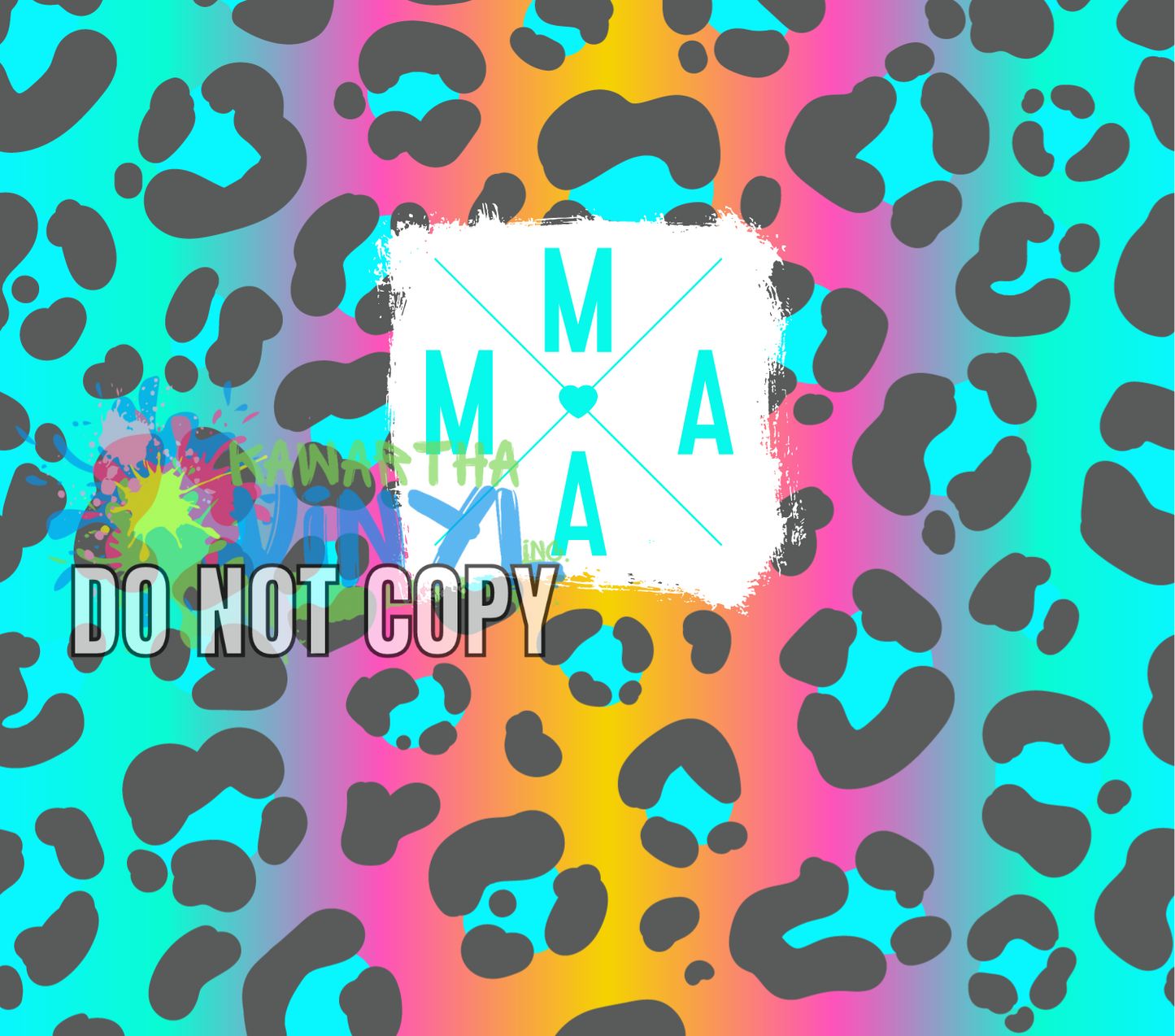 Mama Rainbow Leopard Sublimation Tumbler Print