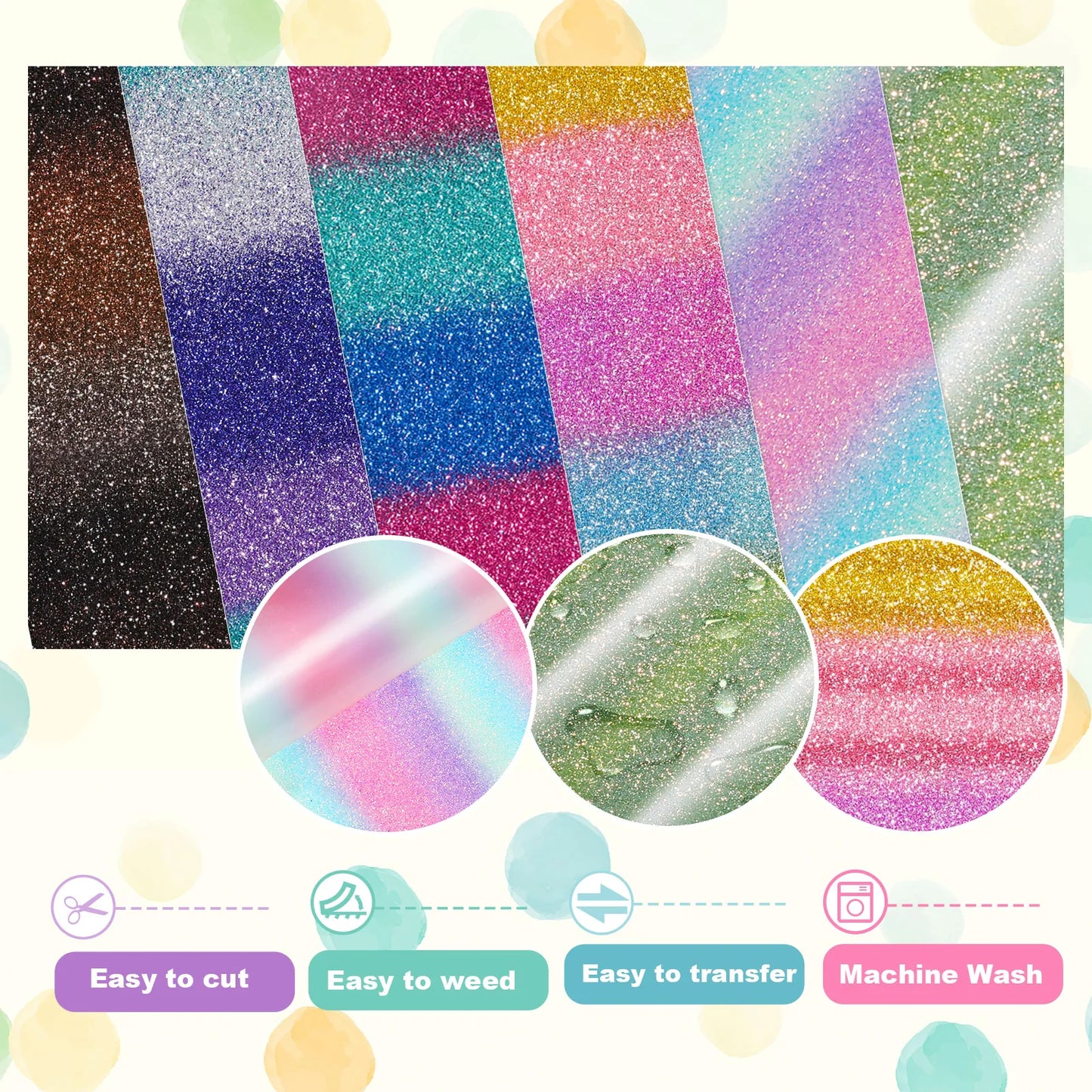 Teckwrap Ombré Glitter HTV