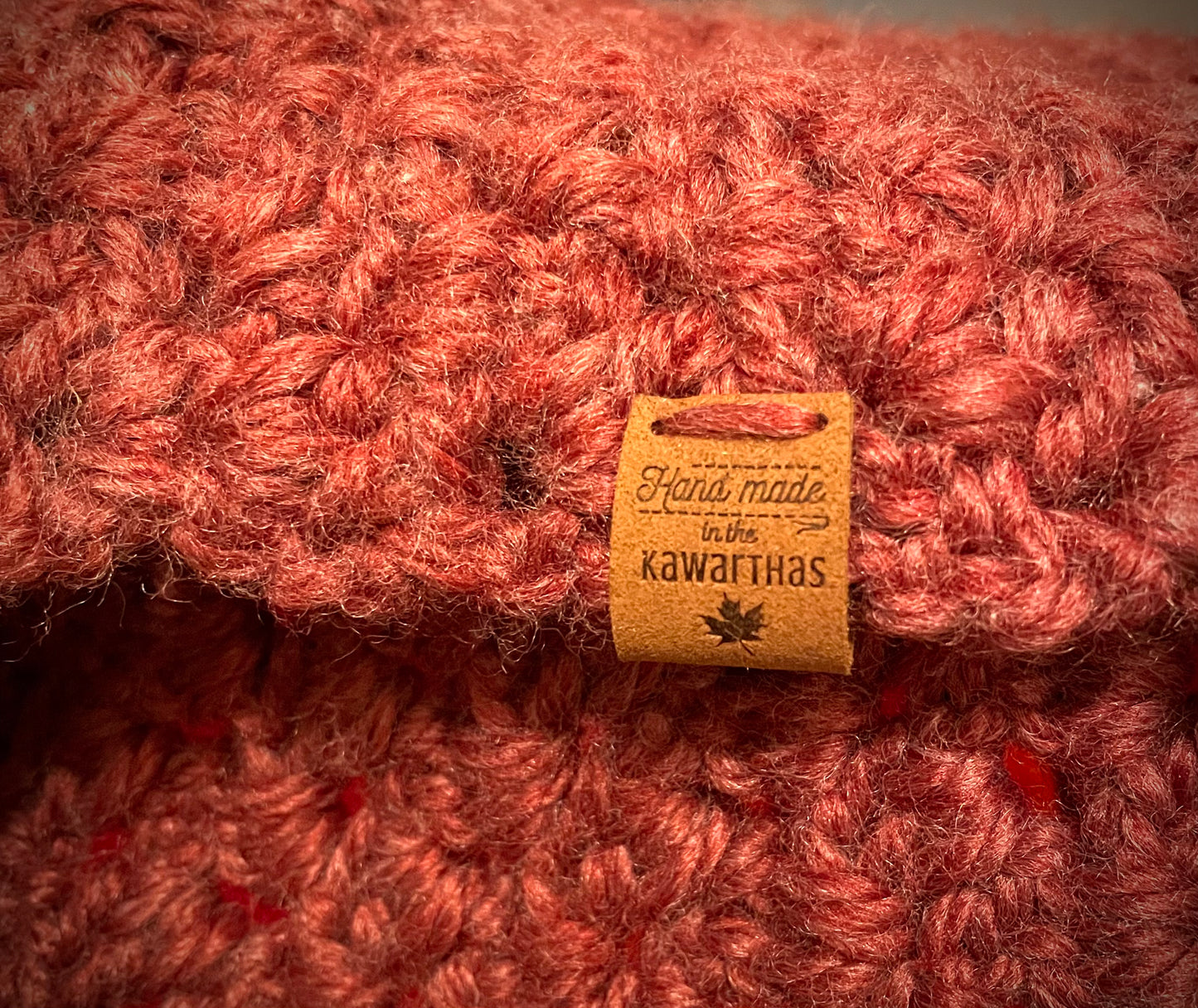 Handmade vegan suede sew on tags