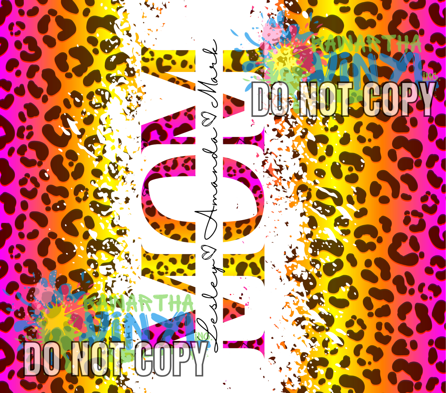 Mom Leopard Sunset with NAMES* Sublimation Tumbler Print