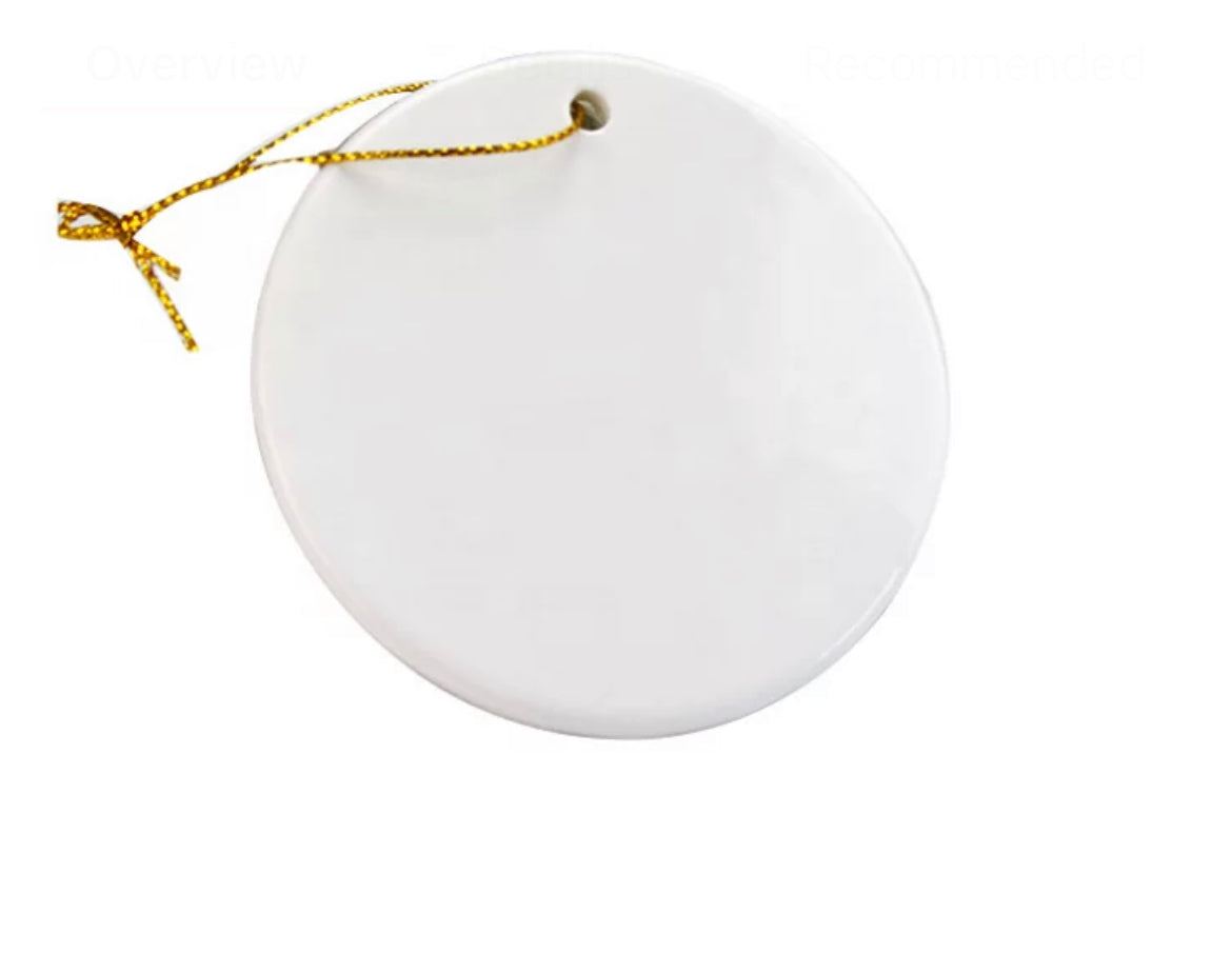 Sublimation Ceramic Ornament