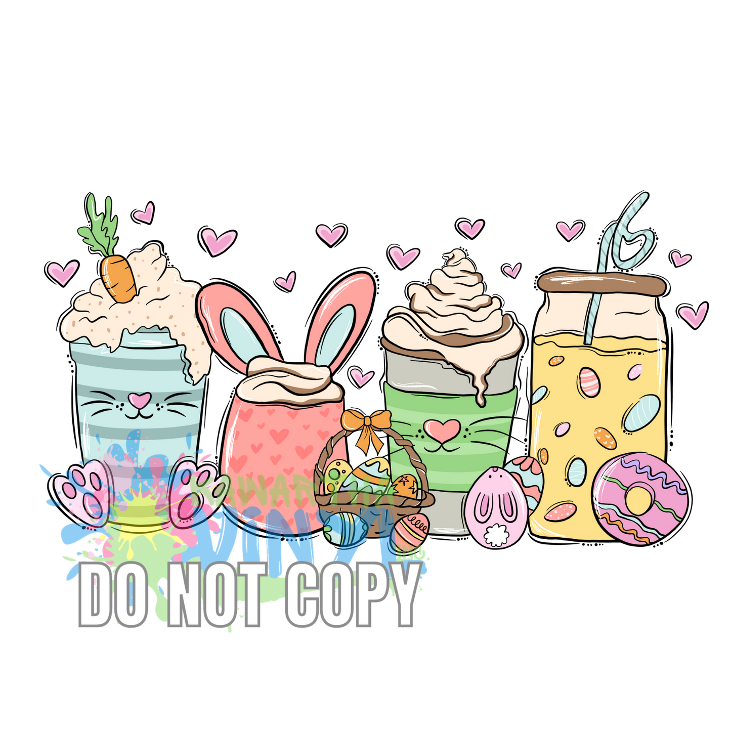 Bunny Latte Sublimation Print