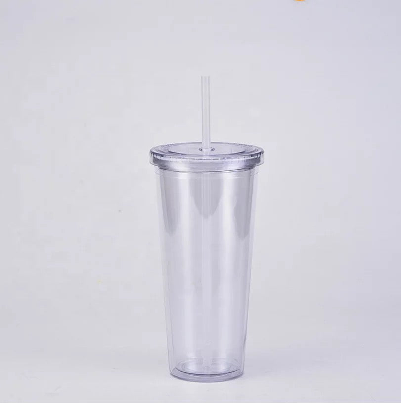 24oz Double Wall Clear Acrylic Tumbler