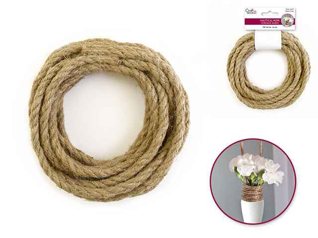 Craft Decor: Nautical Rope Jute Braided 6mm x 4.5m