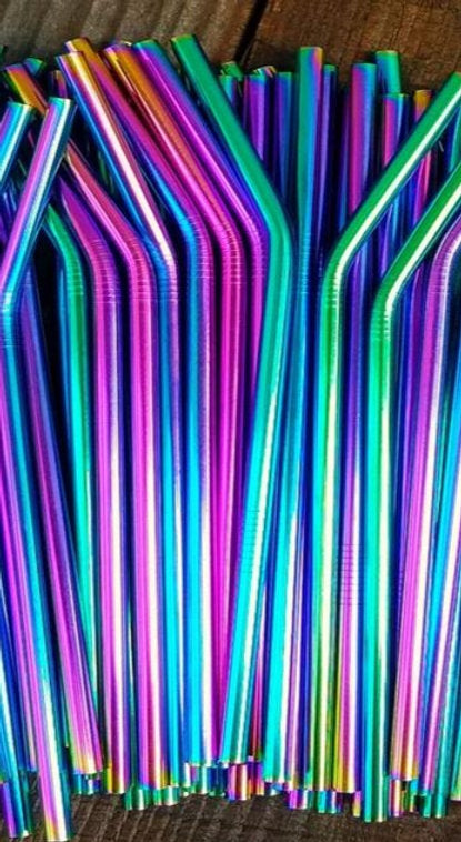 Rainbow Stainless Steel Straw