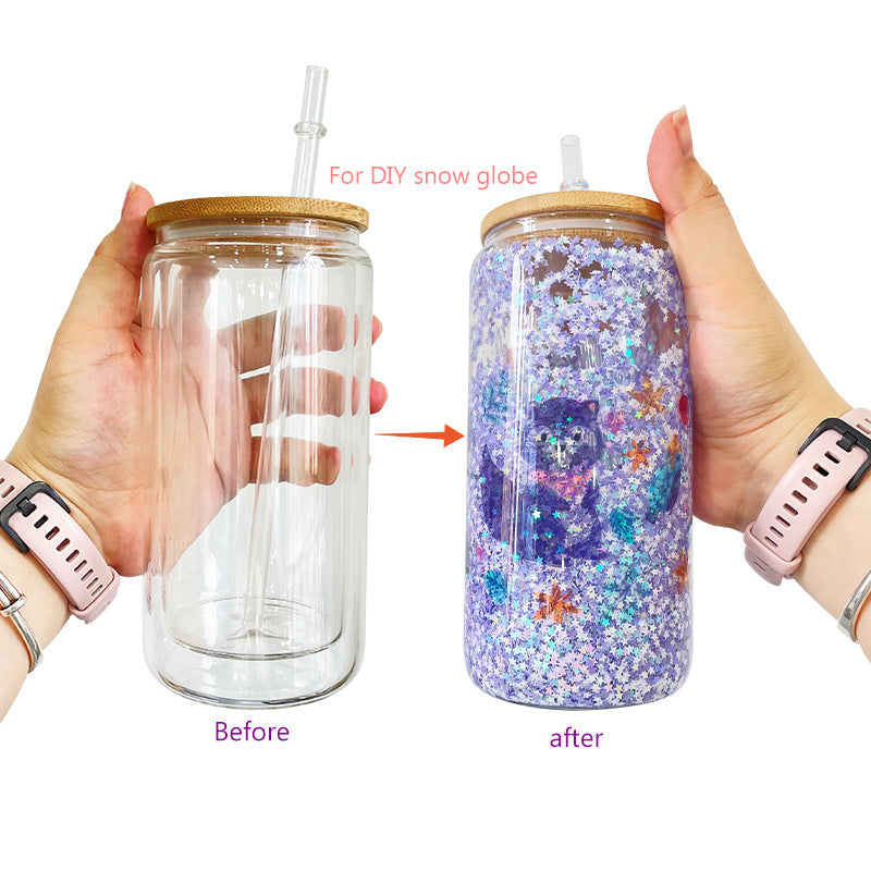 16oz Sublimation Snow globe Tumbler