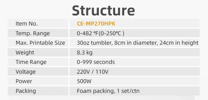 Craft Express Tumbler Heat Press