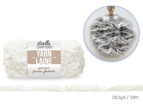 Needlecrafters: 50g Poly Faux-Fur Yarn Bal 25yds