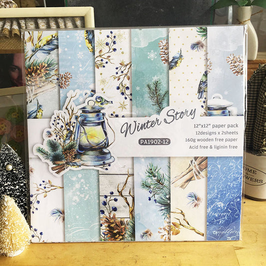 12x12" Cardstock Paper Winter Story