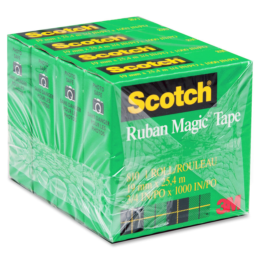 3M Scotch Magic Transparent Tape - 36 yd (32.9 m) Length x 0.50" (12.7 mm) Width