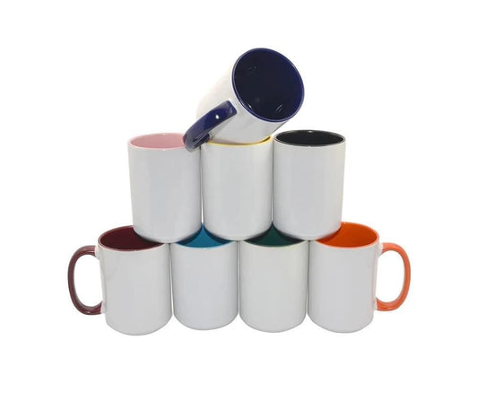15oz Sublimation Inner & Handle Color mugs