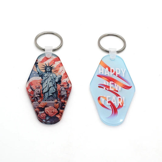 Acrylic Sublimation Motel Keychain