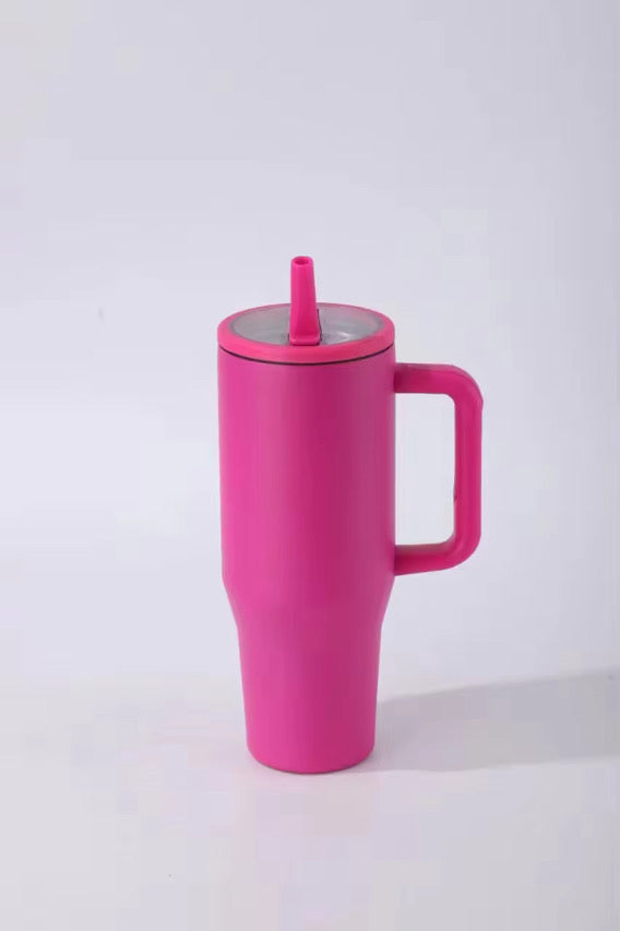 40oz Powder Coated Tumbler with Leakproof lid