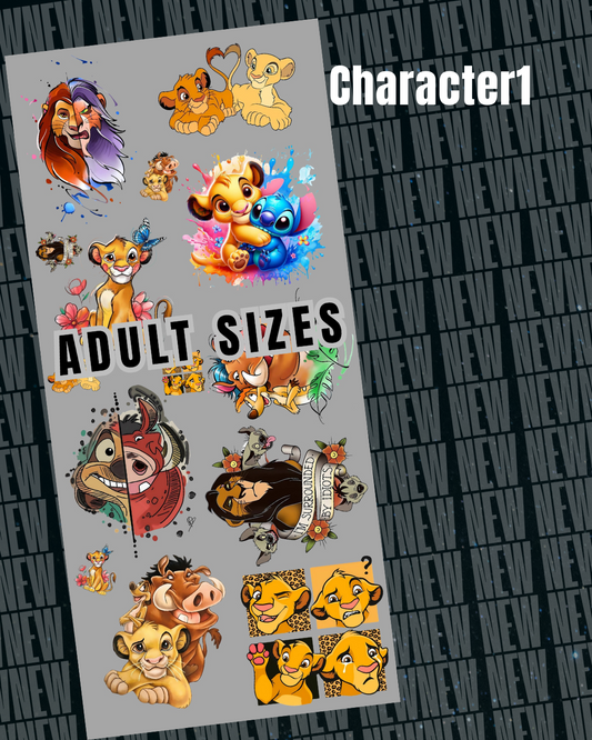Character1 Pre Made DTF Gang Sheet