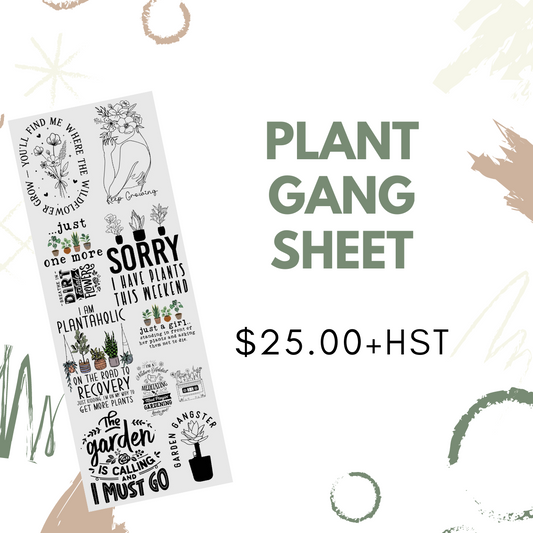 Plant Pre Made DTF Gang Sheet