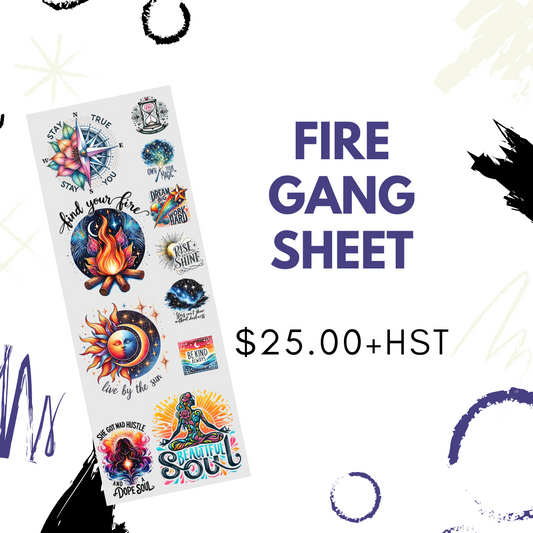 Fire Pre Made DTF Gang Sheet