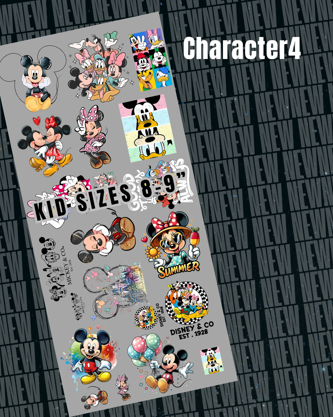 Character4 Pre Made DTF Gang Sheet