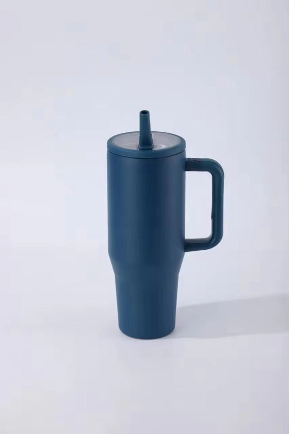 40oz Powder Coated Tumbler with Leakproof lid