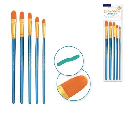 Artist Brush Set: Oriental Art Inspired x8 Wood Handle FILBERT