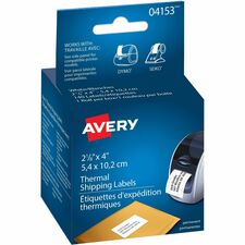 Avery Thermal Label Printer 2 1/8x4" Shipping Label - 2 1/8" Width x 4" Length - 140 / Box - Rectangle - 140/Sheet - White