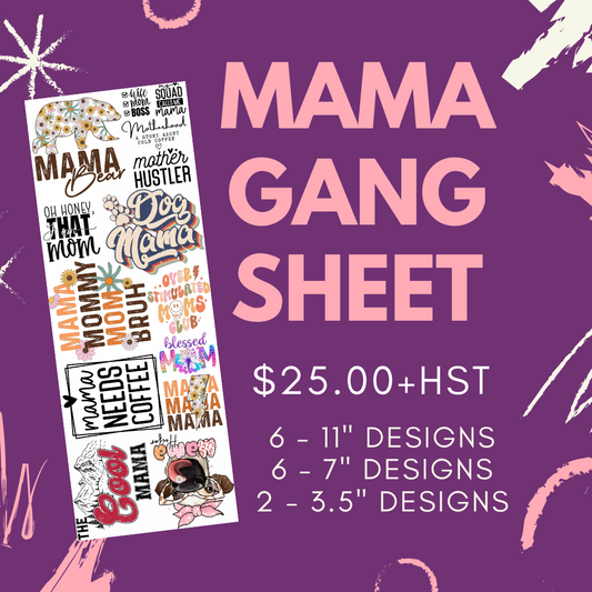 Mama Pre Made DTF Gang Sheet