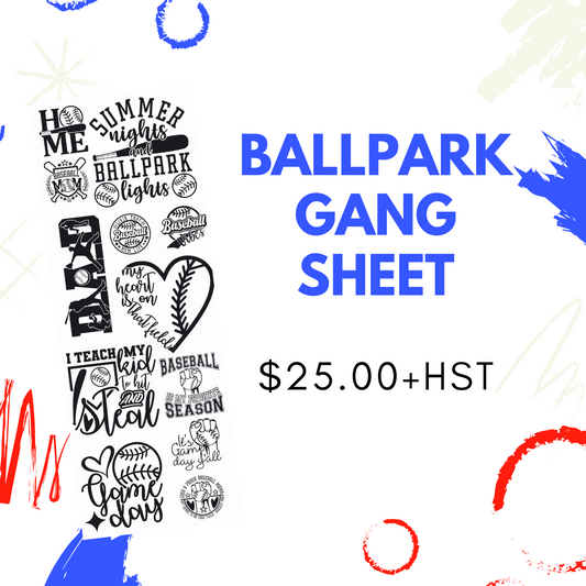 Ballpark Pre Made DTF Gang Sheet